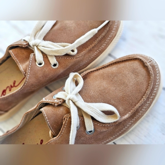 Love ED Belmont Western Boho Tan Suede Lace Up Loafer Sneakers Size 5.5M - Picture 7 of 13